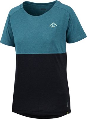 IXS Women's Flow Tech Tee (Mountain) 2022 - Everglade Black - XL, Everglade Black